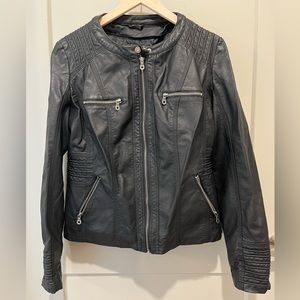 Lock & Love Vegan Leather Jacket Sz L